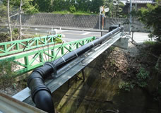 湖西用水漏水対策　湖西市太田水管橋